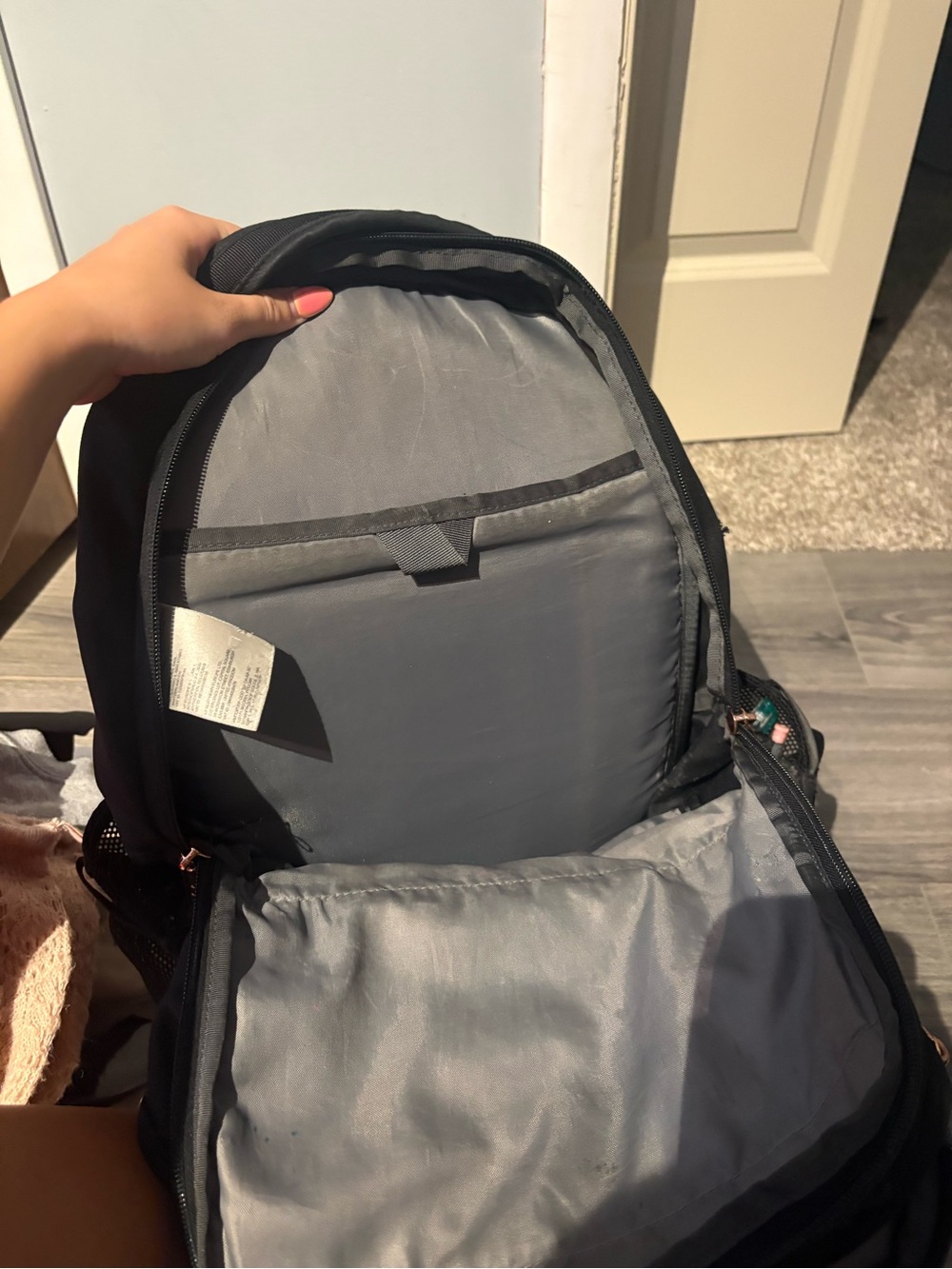 The North Face Jester LT Backpack - Black with Rose Gold Accents - Picture 2 of 2